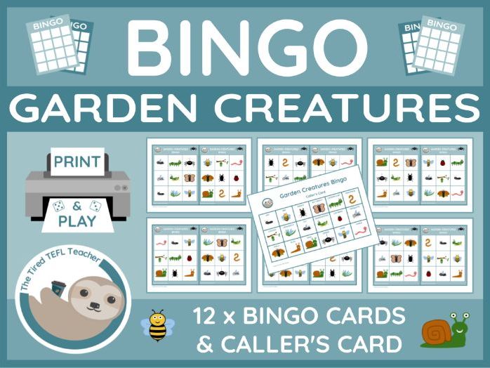 ESL Garden Creatures Bingo