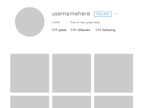 Instagram Profile With 9 Pictures Template Teaching Resources