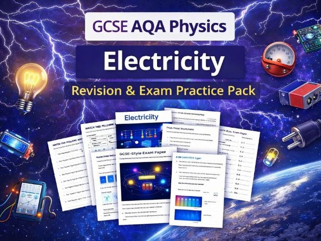GCSE AQA Physics Electricity Ultimate Revision Pack | Notes + Worksheets + Exam Paper + Mark Scheme