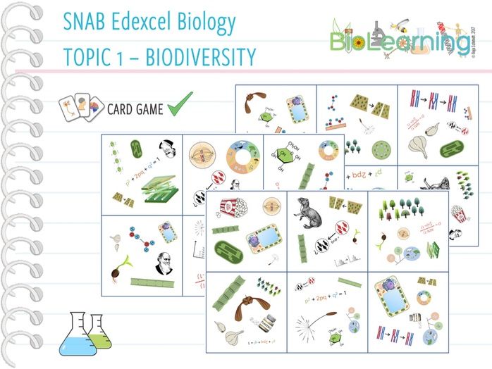 SNAB Biology Topic 4 Card Game Teaching Resources