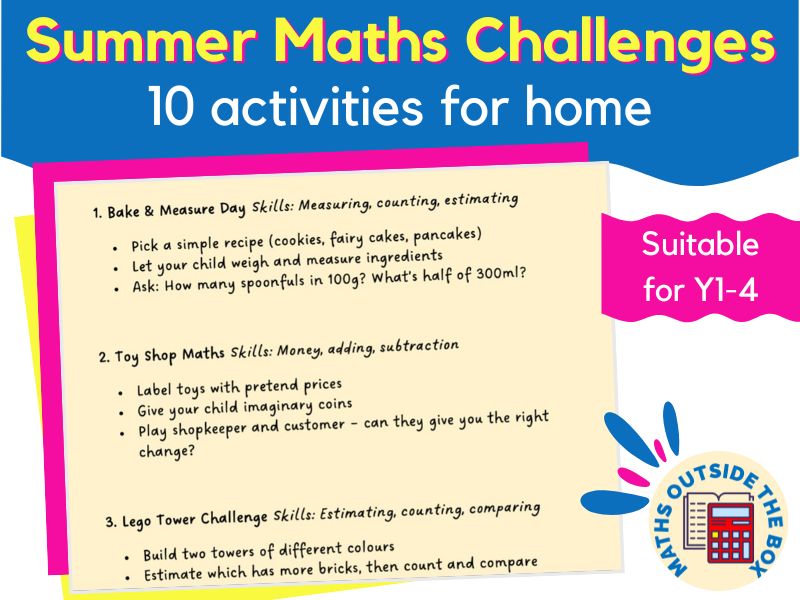10 Fun Summer Maths Challenges (Years 1-4)