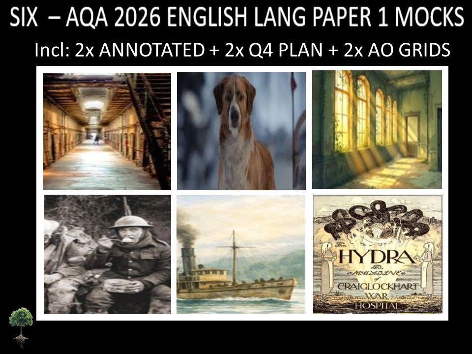 SIX - AQA PAPER 1 | 2026 FULL MOCKS | ANNOTATED | Q4 PLAN | AO GRIDS