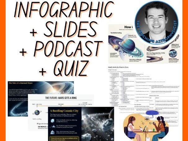 Planetary Rings | Infographic + Slides + Podcast + Quiz Space Science Set