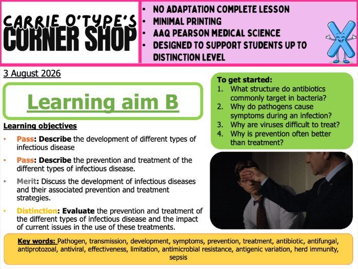 Unit 3B - Disease Case Studies - AAQ Pearson Medical Science