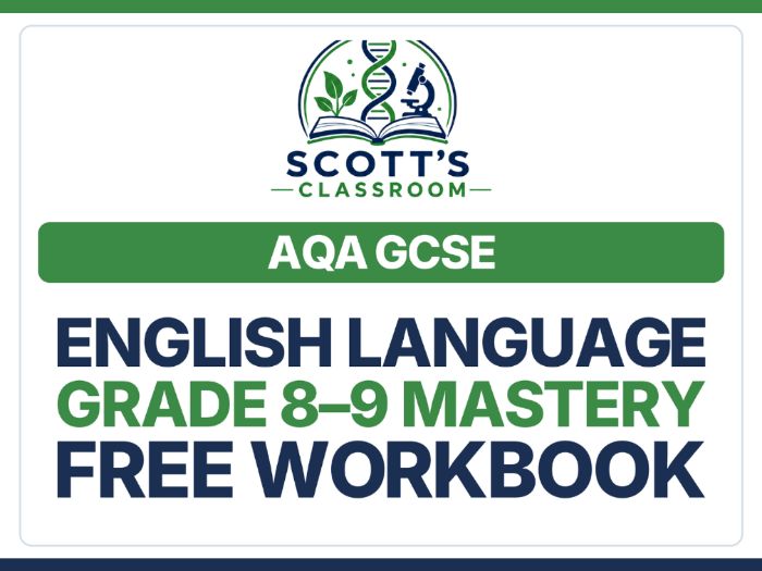 FREE AQA English Language Grade 8-9 Workbook