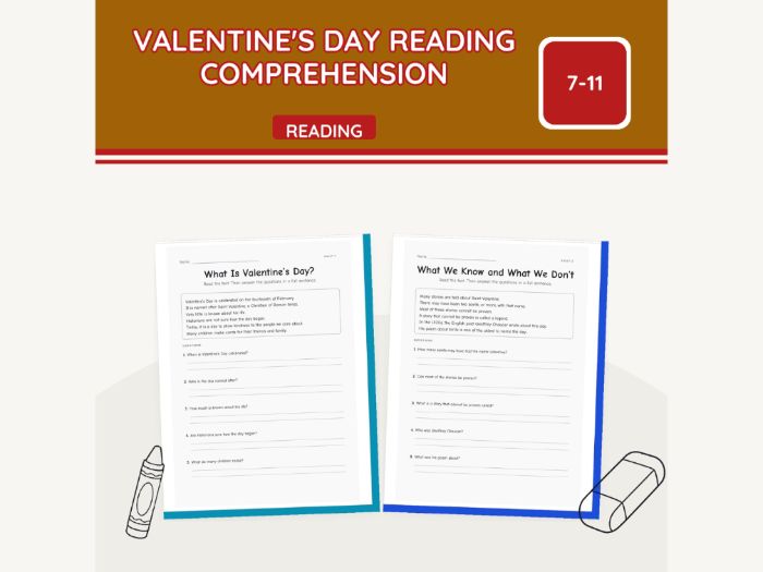 Valentine's Day Reading Comprehension | 10 pp