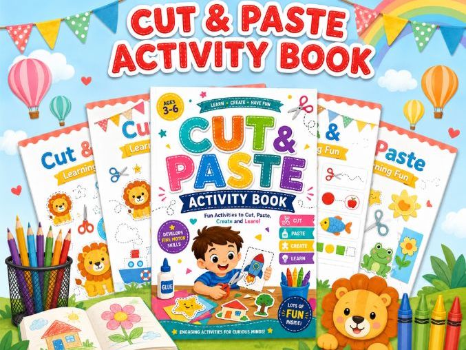 Cut and Paste Activities for kindergarten, Fine Motor | scissor skills.