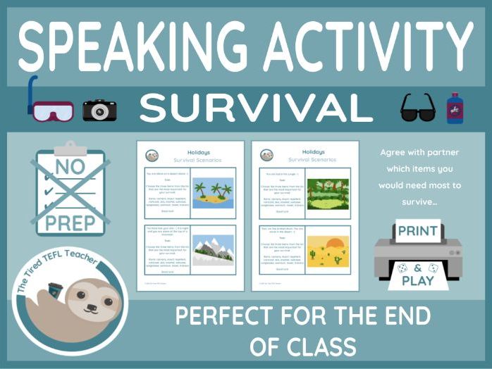 ESL Survival Scenarios Speaking Activity