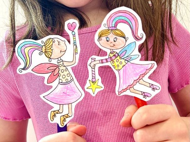 Fairy Puppets Colour-In Activity