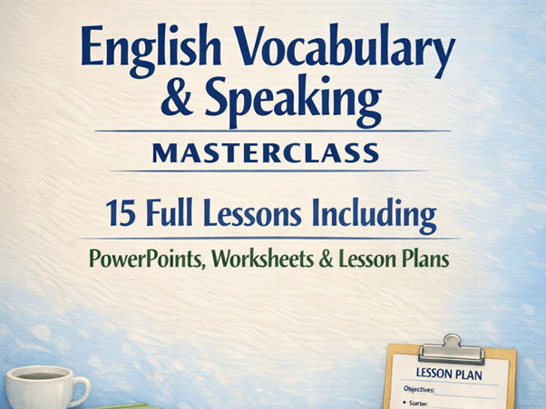 English Vocabulary & Speaking Masterclass – Idioms, Collocations & Grammar Lessons 15 Full lessons