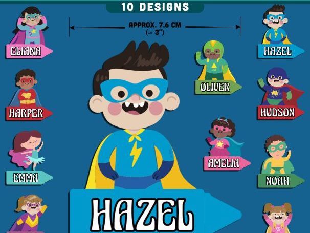Superhero Theme Editable Labels, Name Tags, Locker & Cubby Labels, Classroom Setup
