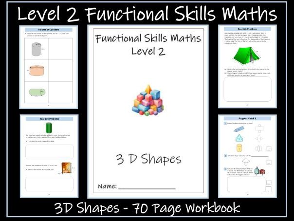 Functional Skills Maths - Level 2 - 3D Shapes - Workbook