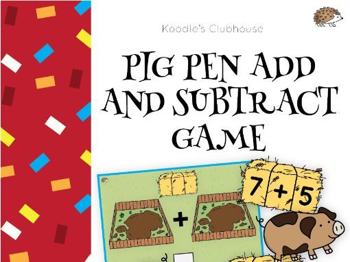 Pig pen add and subtract game