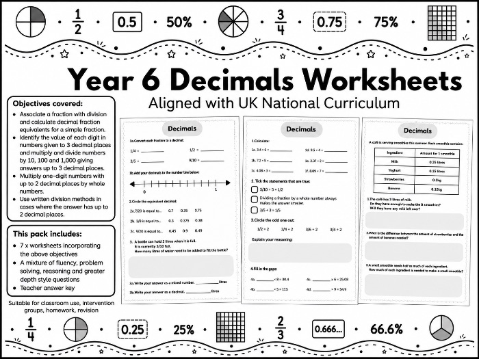 YEAR 6 DECIMALS