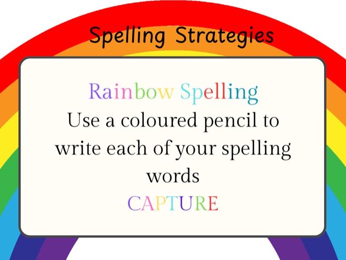 Spelling Strategies - Rainbow Spelling