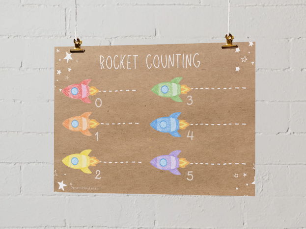 Rocket Counting & Sticker Activities