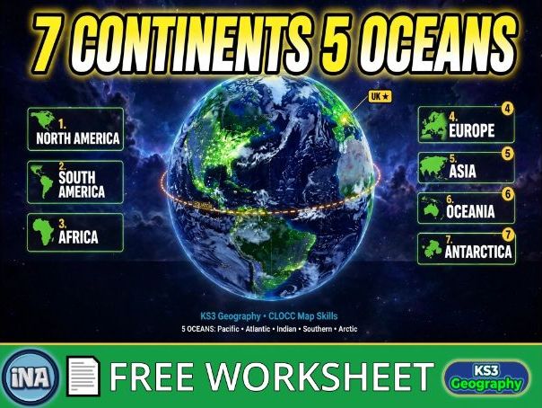 Locational Knowledge of the World - FREE KS3 Geography Worksheet