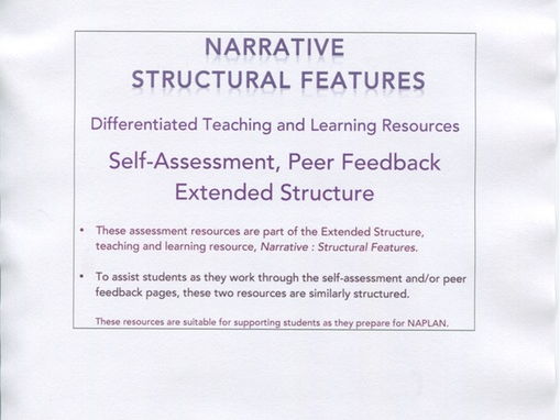 Narrative Structural Features : Self-assessment and Peer Assessment