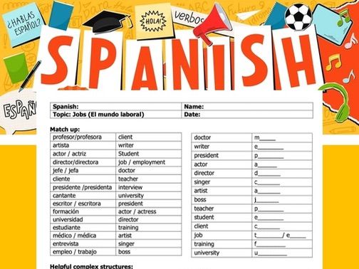 Job & future studies worksheet