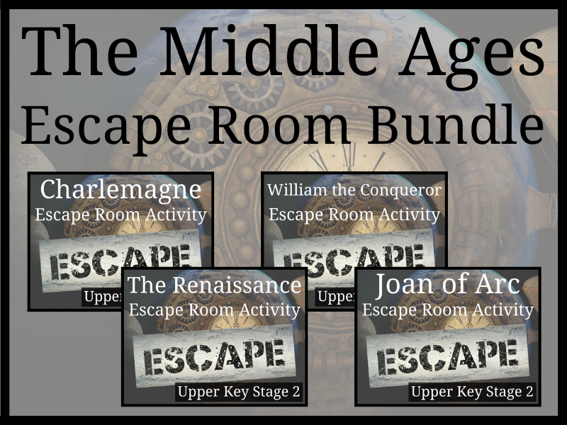 Middle Ages Escape Room Activity Bundle | Year 5 or Year 6