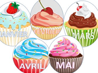 French Cupcake Birthday Display