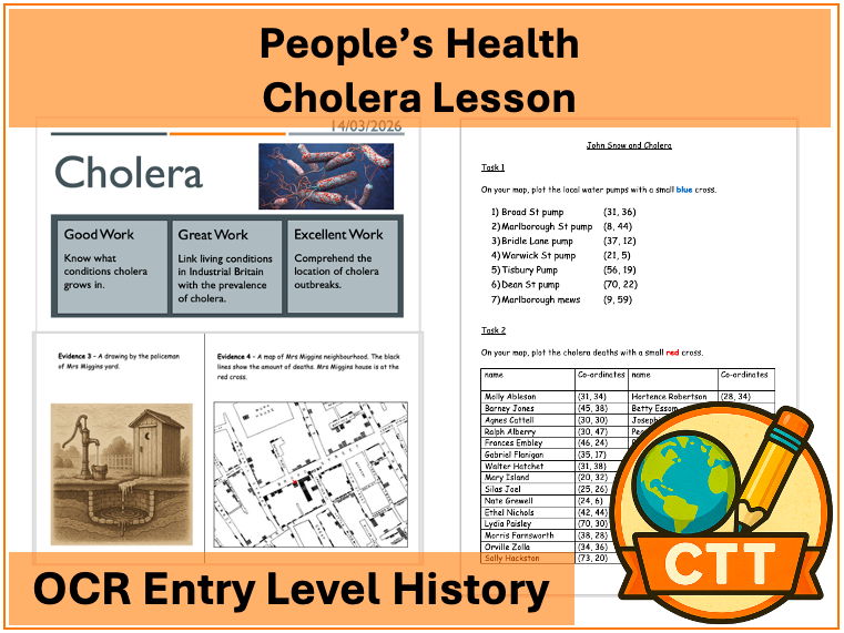 OCR Entry Level History - People's Health - Cholera Lesson