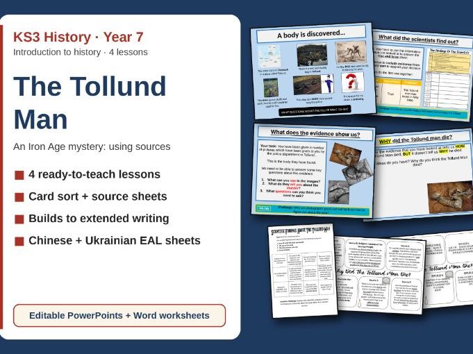 Tollund Man: Year 7 Introduction to History and Sources (4 Lessons)
