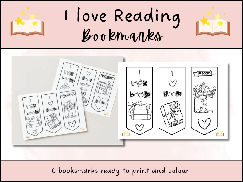 Printable Bookmark Colouring Sheets