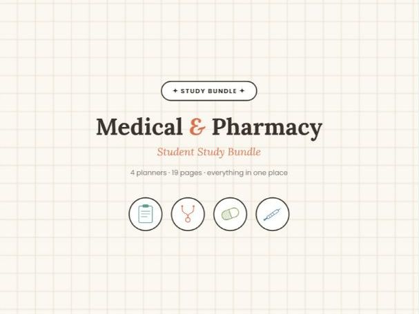 Medical & Pharmacy Student Study Bundle