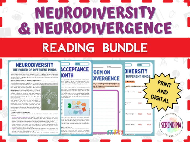 BUNDLE | Neurodivergence Neurodiversity Reading Comprehension | Autism ADHD KS3 KS4 Literacy