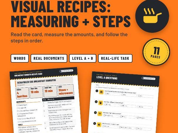 Visual Recipes: Measuring, Fractions and Following Steps for SEND