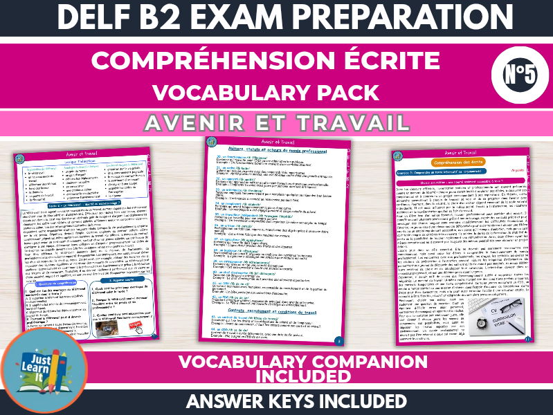DELF B2 French Reading & Vocabulary – Work & Future
