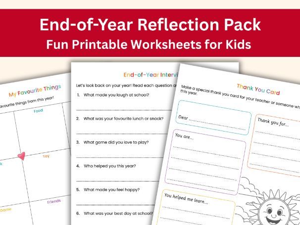 Free End-of-Year Activities Workbook | KS1 Reflection & Summer Fun (12 Pages)