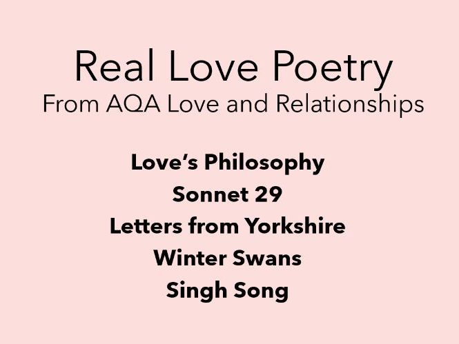 AQA Real Love Poetry