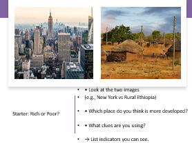 AQA GCSE Geography: The development gap: Our unequal world and measuring development.