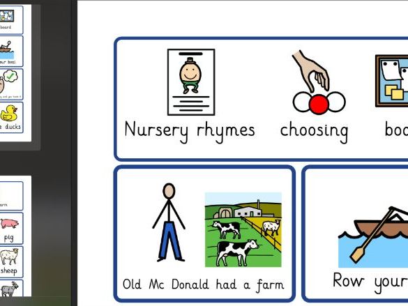 Nursery Rhymes choosing/communication boards