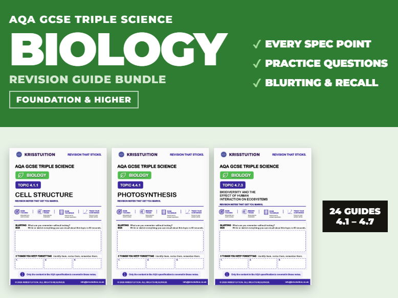 AQA GCSE Triple Science Biology Revision Guide Bundle