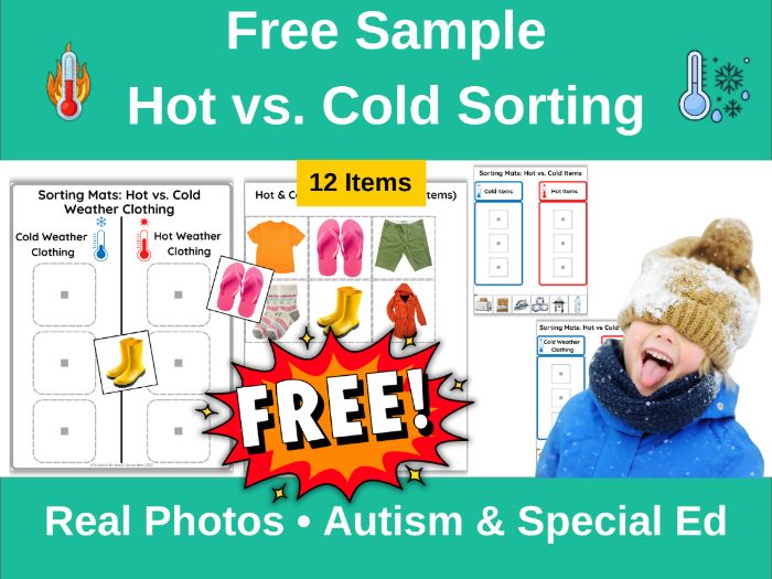 FREE Hot vs Cold Sorting Mats & Cards