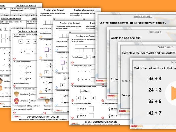 Year 5 Fraction Of An Amount Spring Block 2 Step 19 Maths Lesson Pack 