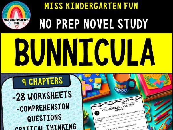Bunnicula Novel Study Unit | Comprehension Questions, Vocabulary, Activities