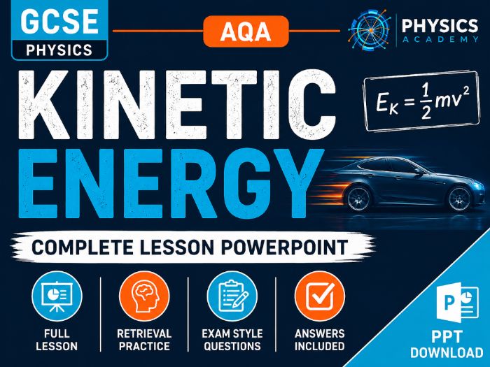 GCSE Physics | Energy Topic | Kinetic Energy | Complete Lesson PowerPoint