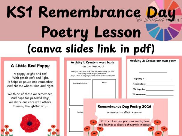 Remembrance Day Poetry KS1 | Poppy Day Poem Writing Activities & PowerPoint