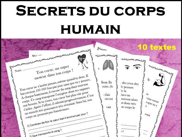 C. de lecture - Secrets du corps humain / French Reading Comprehension