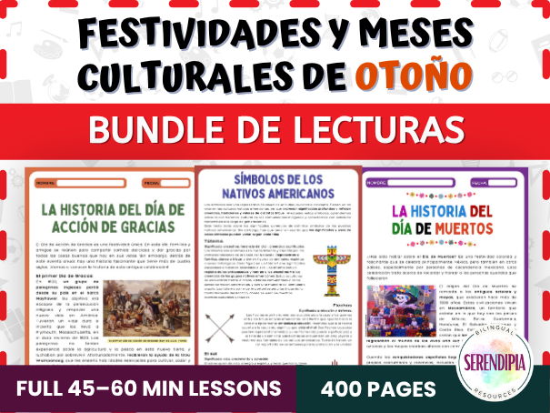 Fall Holidays & Observances (United States) Reading Comprehension Activities in Spanish B2-C1-C2 Level