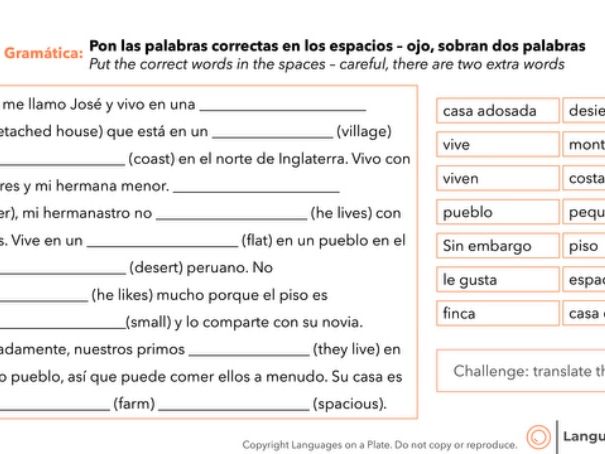 ¿Dónde vives? - Where do you live - Spanish