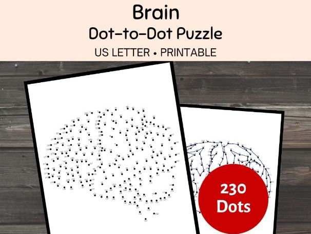 Brainstring Activity Brain Dot-to-Dot Puzzle, Human Anatomy Activity | Teaching Resources