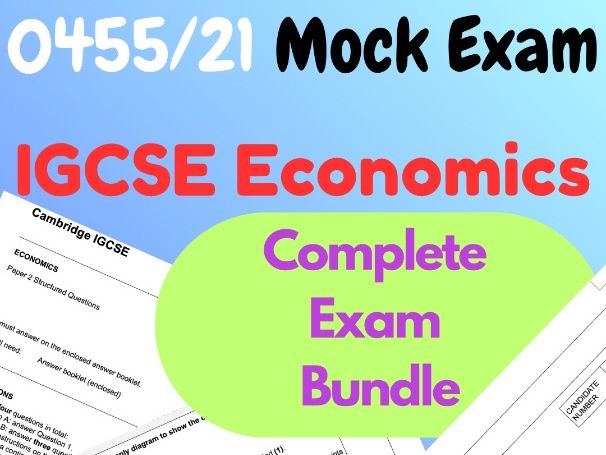 IGCSE Economics 0455 Paper 2 Mock Exam – 12-Page Answer Book (Print-Ready