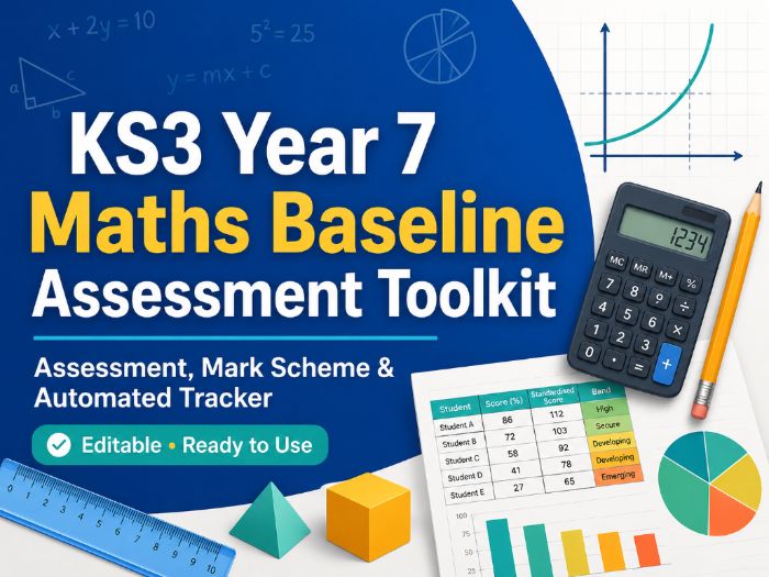KS3 Year 7 Maths Baseline Assessment Toolkit | Assessment, Mark Scheme & Automated Tracker