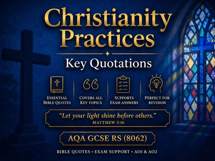 AQA GCSE RS (8062) – Christianity Practices Key Quotations | Revision