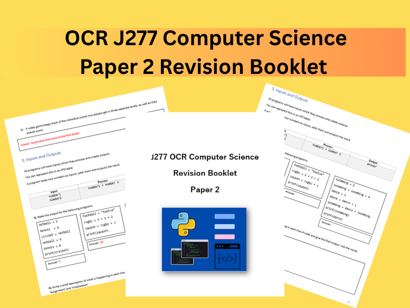OCR GCSE J277 Computer Science Revision Booklet Paper 2